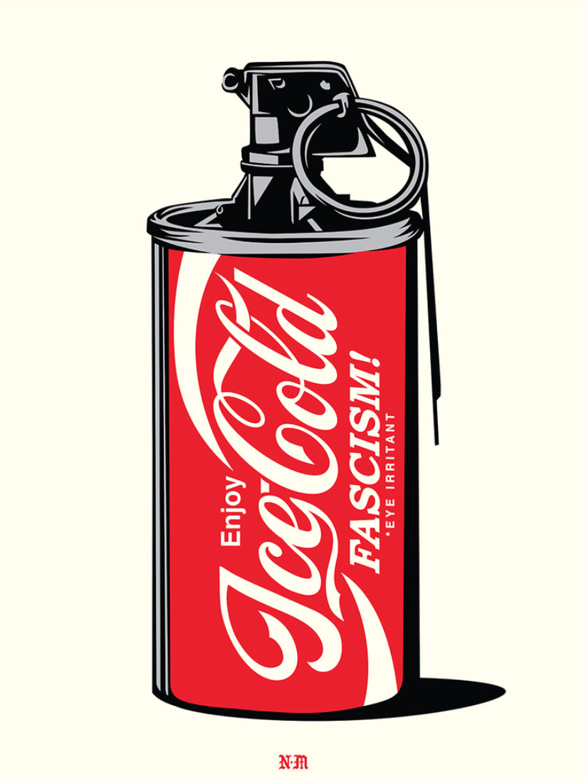 Never Made 'Ice Cold Fascism' (Cream) Print Available