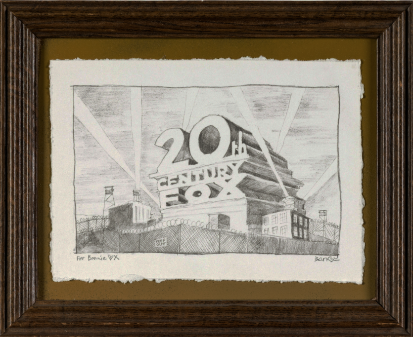 Banksy 'For Bonnie XO' The Simpsons Original Drawing Up For Auction