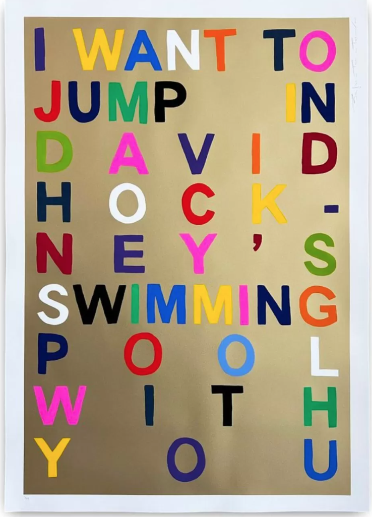 Benjamin Thomas Taylor 'I Want To Jump In David Hockney's Swimming Pool' Print Available