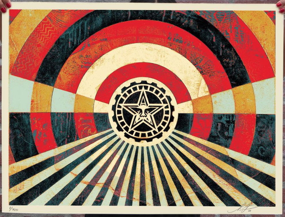 Obey Shepard Fairey 'Tunnel Vision Version 2' Gold Print Re-Release Details