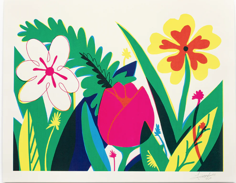 Jackie Lee 'Giant Flowers' Print Available