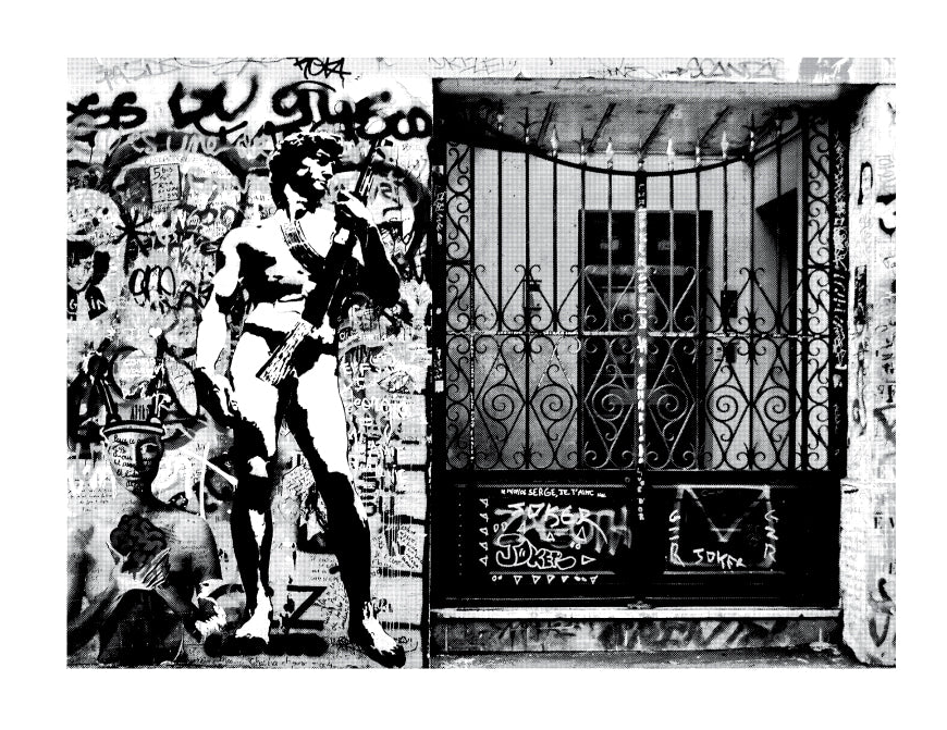 Blek Le Rat + Shepard Fairey 'David With Machine Gun' AP Available
