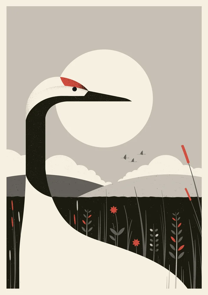 Simon Marchner 'Crane' Print Available