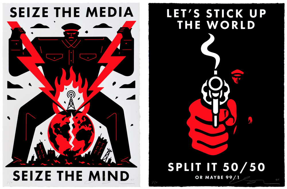 Cleon Peterson 'Seize The Mind &amp; Let's Stick It To The World' Prints Available