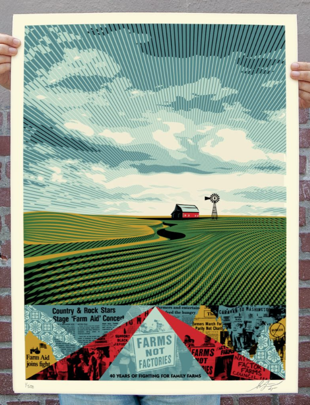 Obey Shepard Fairey 'Farms Not Factories' Print Release Details