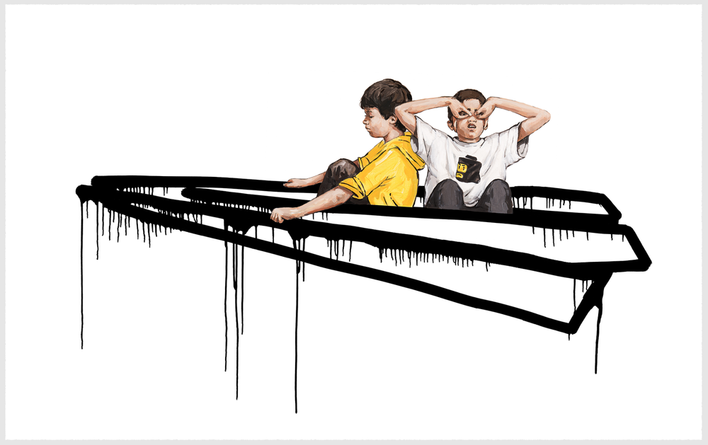 Ernest Zacharevic 'Paper Plane' Print Available