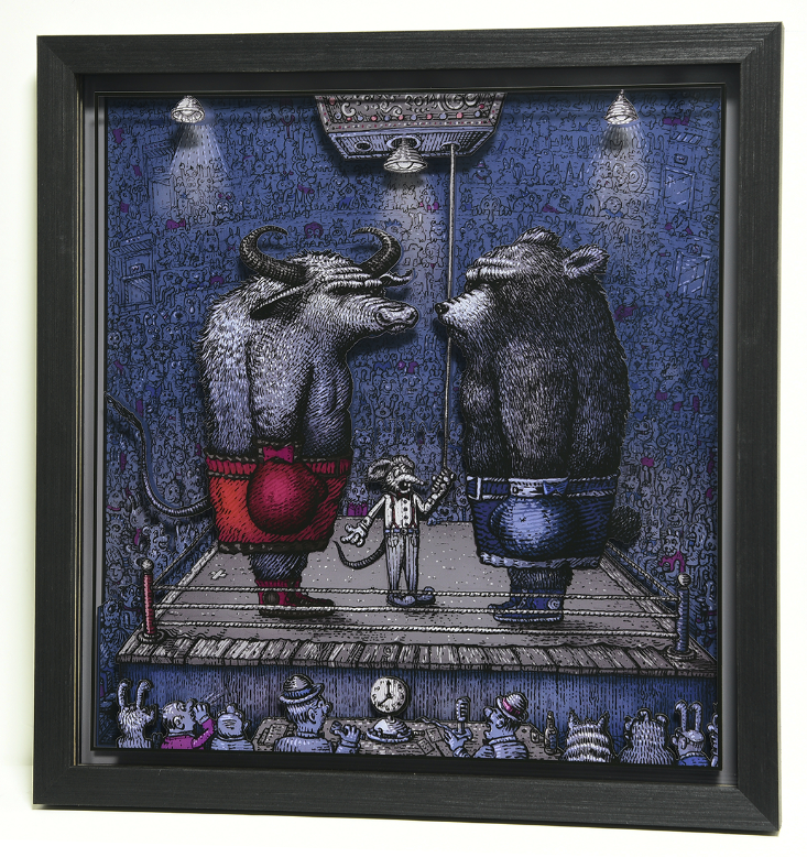 David Welker 'Bull vs Bear' Print Release Details