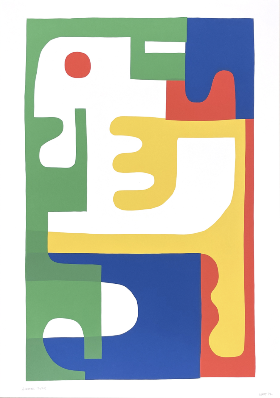 Hense 'Green / Blue / Red / Yellow' Print Available