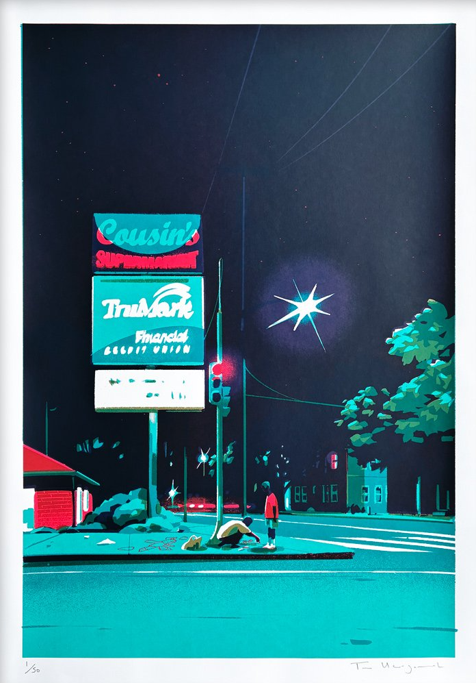 Tom Haugomat 'Night Time' Print Available