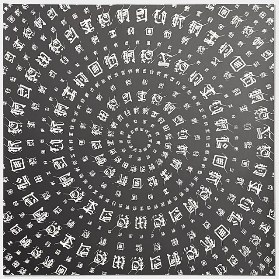 Cryptik 'Luminaries' Gray/Silver Print Available