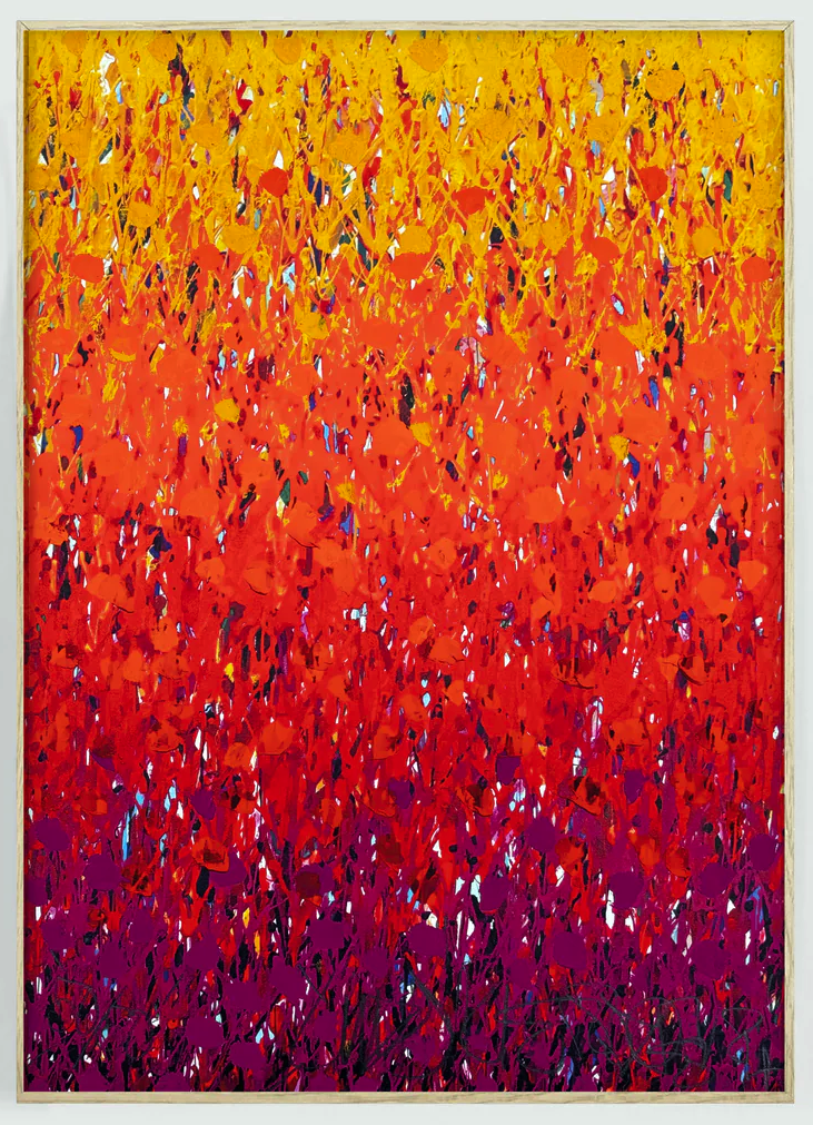 Ludovilk Myers 'Flowers Spring Gradiant 01' Print Available