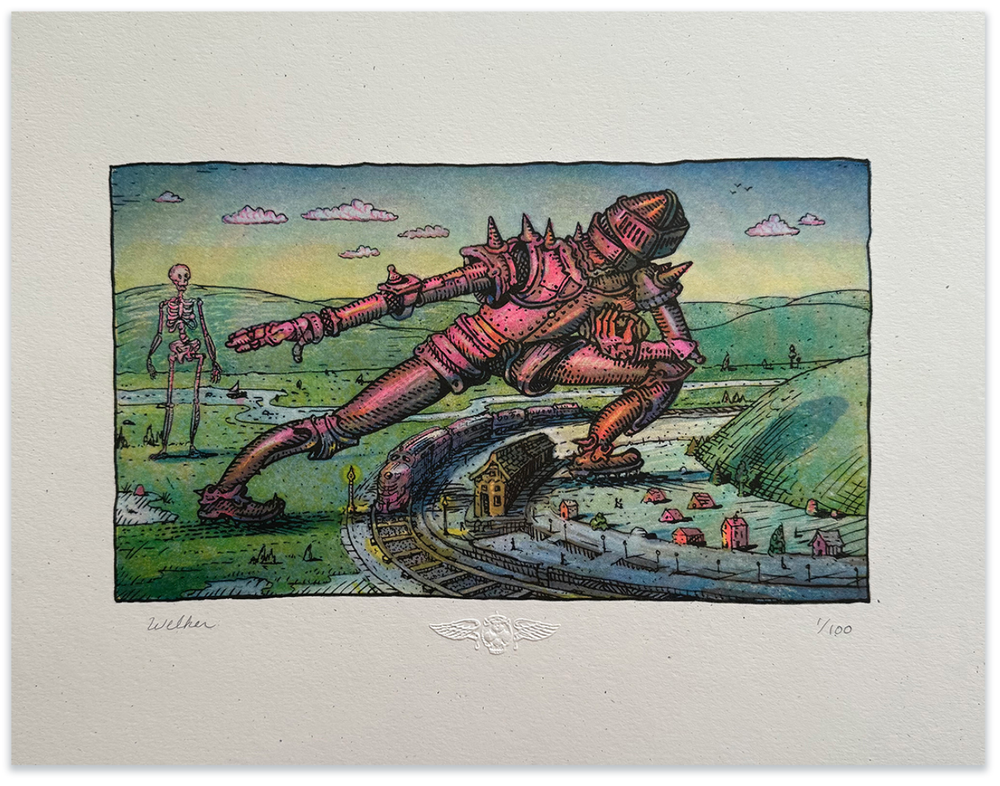 David Welker 'Gamehendge Football' Print Release Details