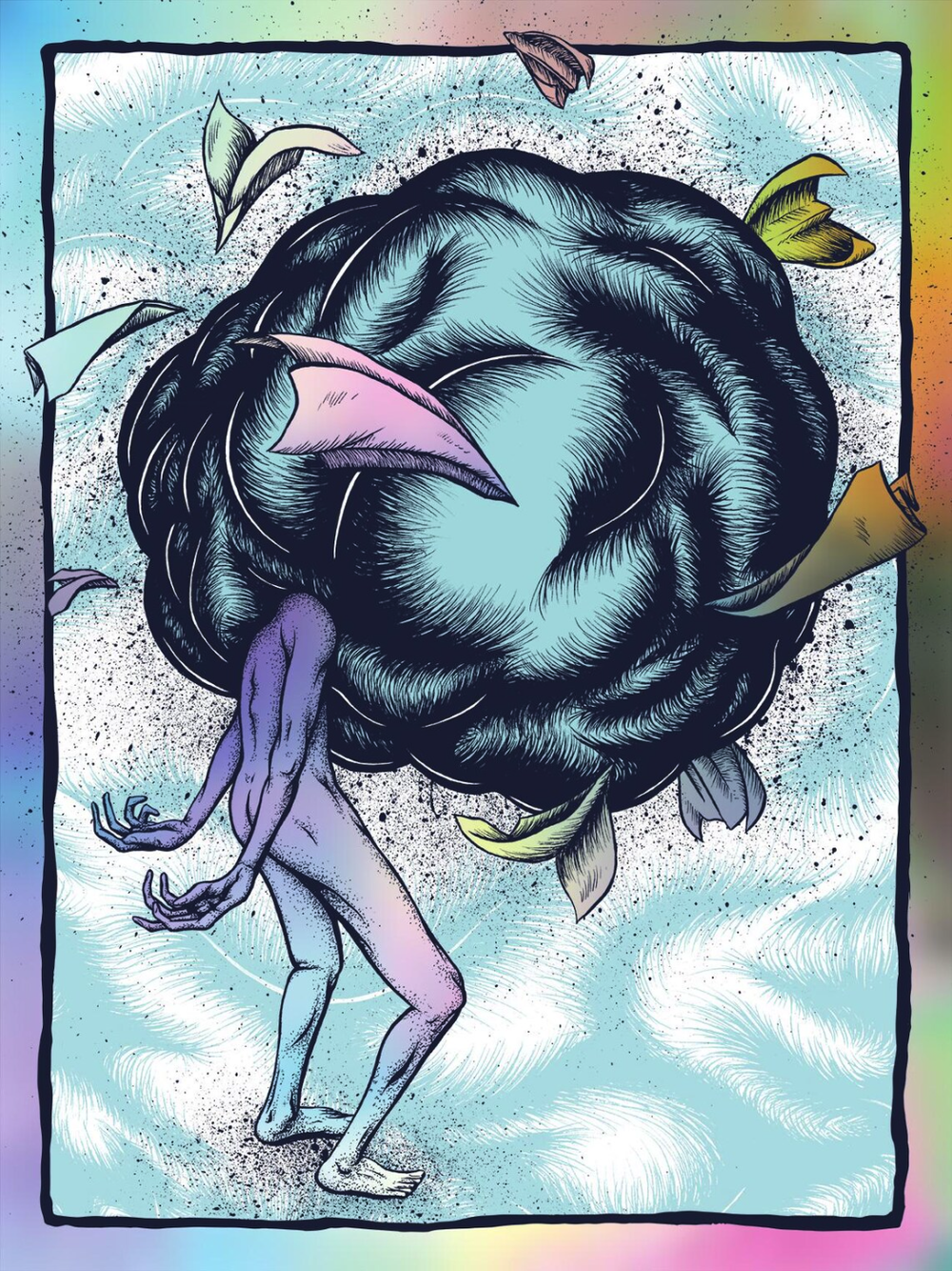 Daryll Peirce 'Nebulous Flight' Foil Print Available