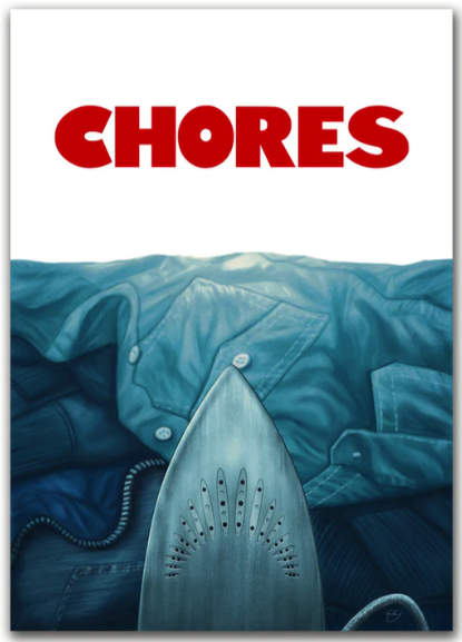 Sam Gilbey 'Chores' Foil Print Available