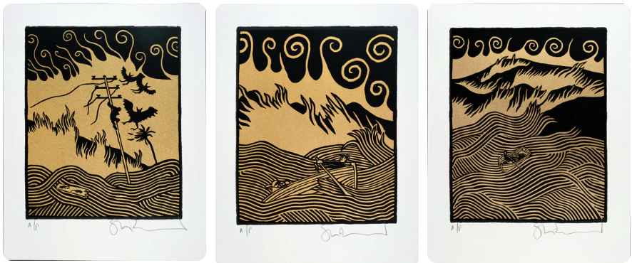 Stanley Donwood 'Gold + Black' Prints Available
