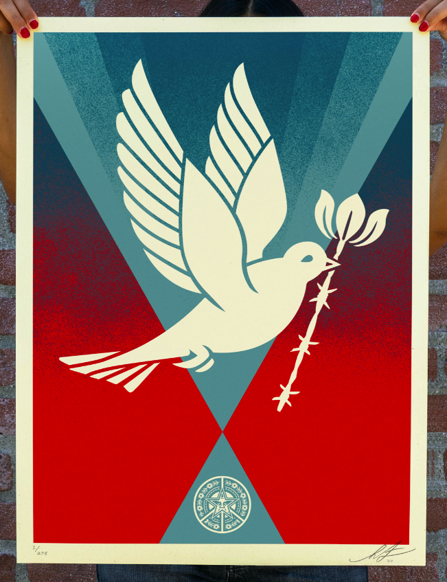 Shepard Fairey Obey 'Barb Wire Dove Gradient' Print SNEAK PEEK