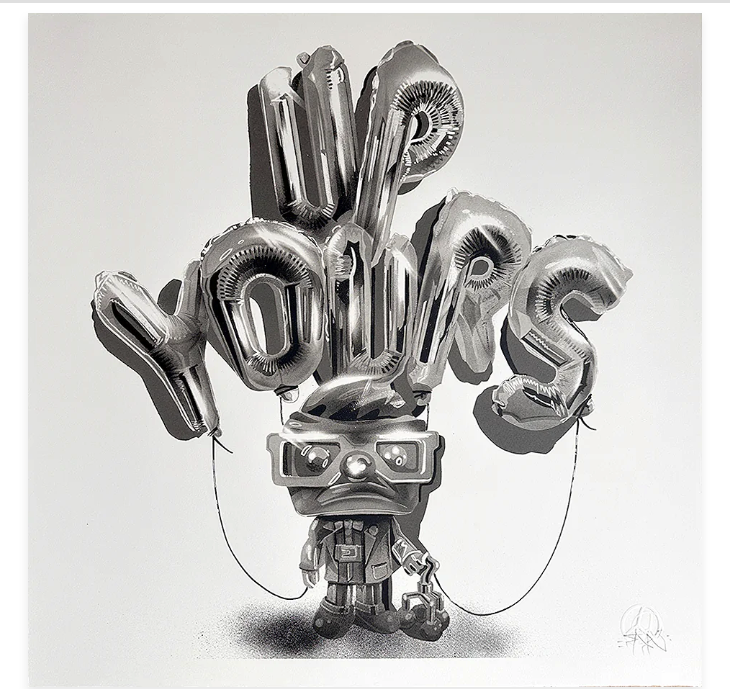 Fanakapan 'Up Yours' Mono Print Available