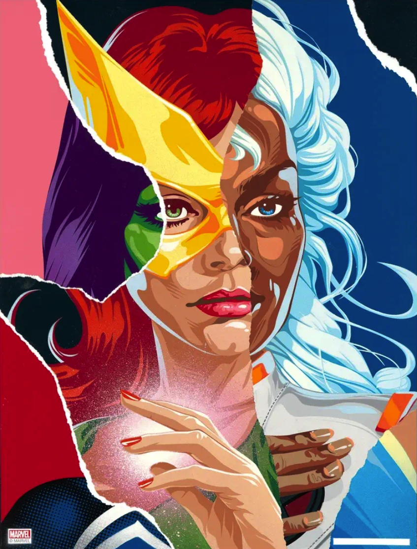 Tristan Eaton 'Women Of Marvel - Handtorn Portrait' Prints Available