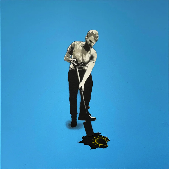 Kunstrasen 'Digging For The Next Idea' Canvas Available