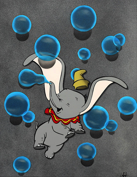 NME 'Dumbo Blowing Bubbles' Print Available