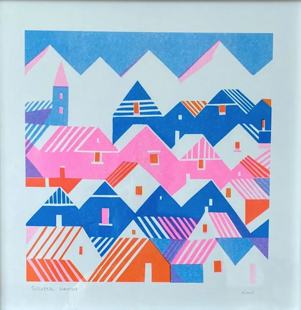 Liv Iciri 'Bright Winter House' Print Available