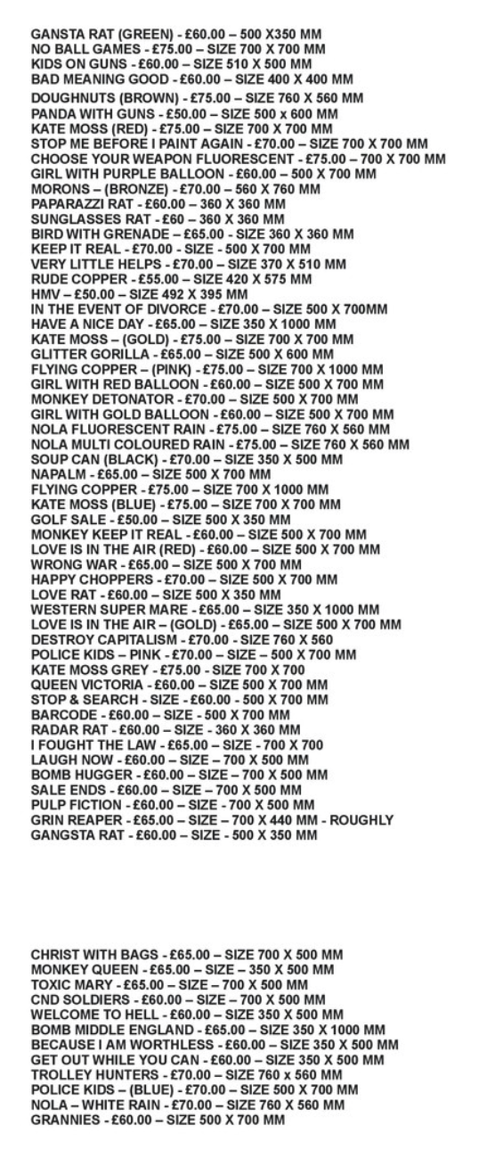 West Country Prince 'Banksy' Prints Available