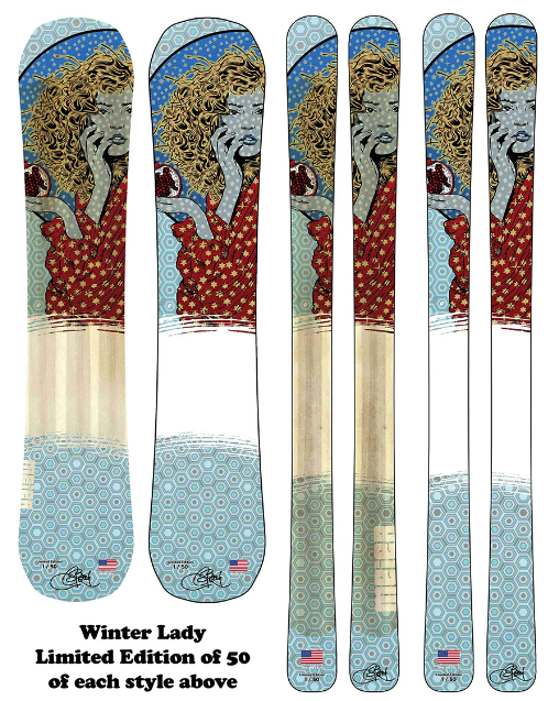 Chuck Sperry 'Winter Lady' Meier Skiis &amp; Snowboards Available