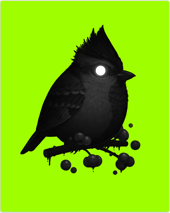 Mike Mitchell 'Himalayan Black-Lored Tit' Void Variant Print Available