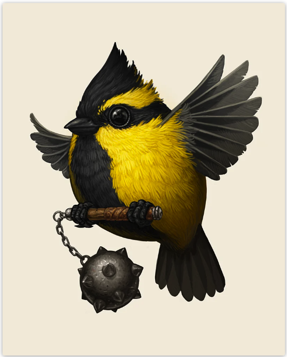 Mike Mitchell 'Himalayan Black-Lored Tit' Companion Prints Available