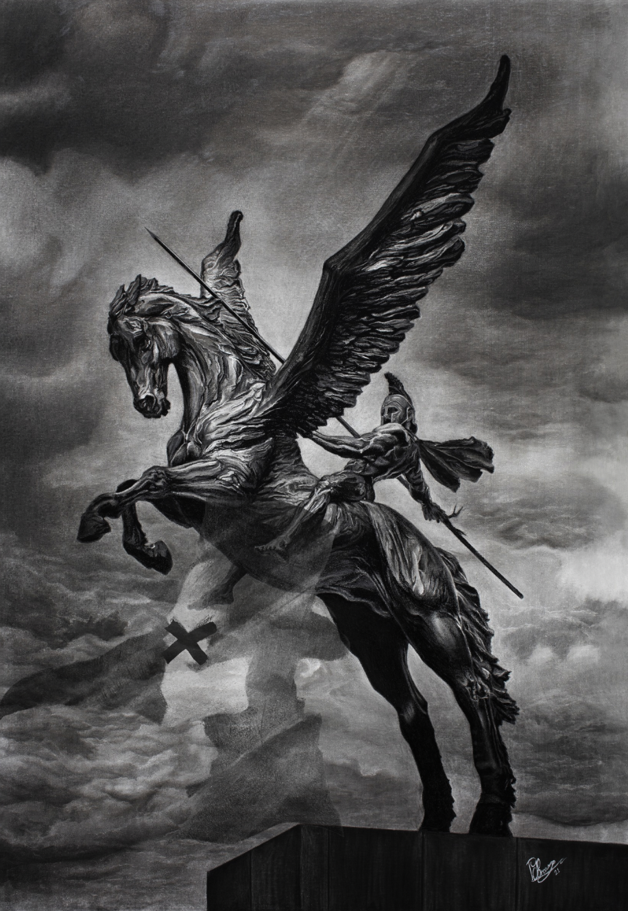 Empirical Malum 'Pegasus And Bellerophon' Print Available