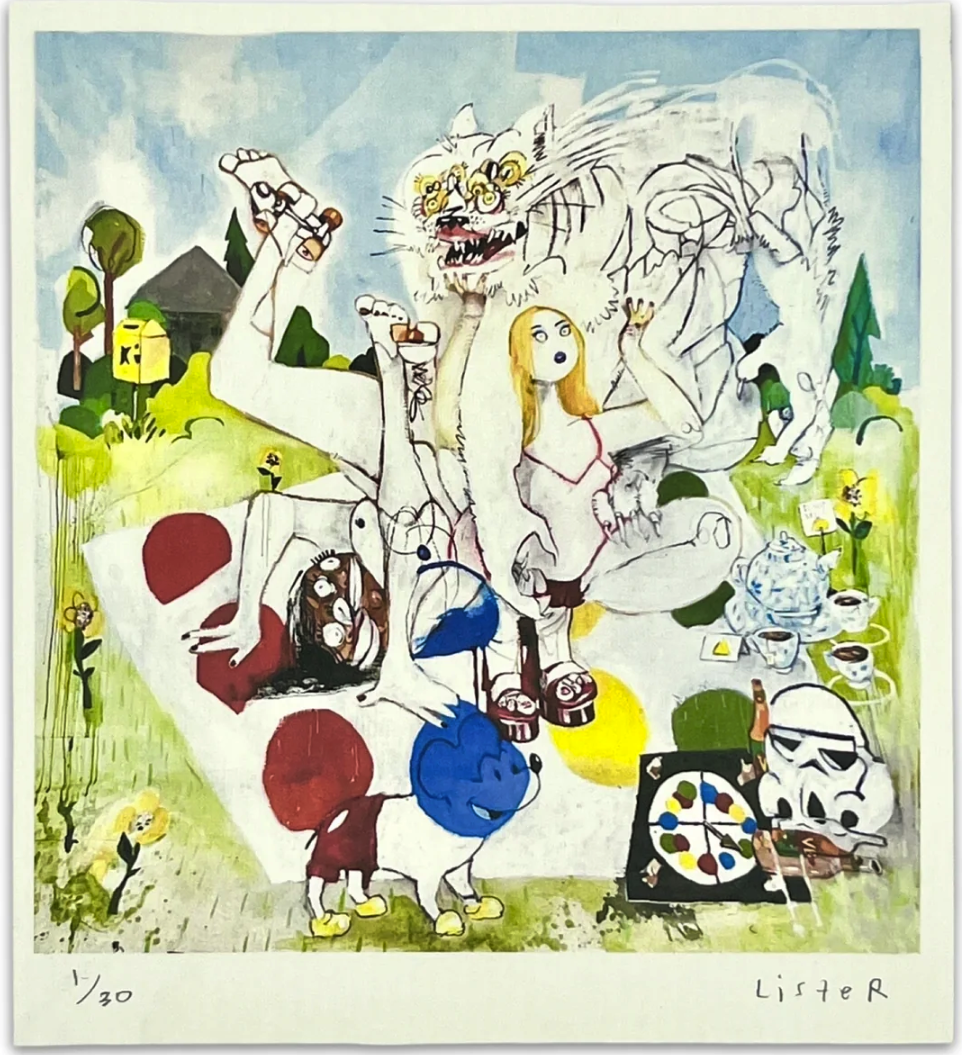 Anthony Lister 'Man Kind Of Spot Painting' Print Available