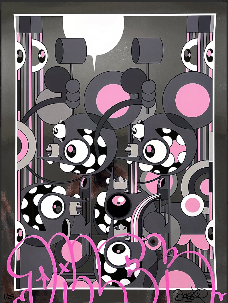 Dalek 'Skate Monkey' NOIR Print Available