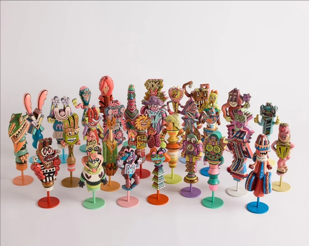 Faile + Herman Miller 'Joysticks' Sculpture Collab 