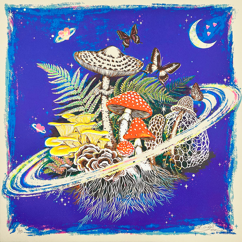 Kath Leone 'Planet O’Loveshrooms' Print Available
