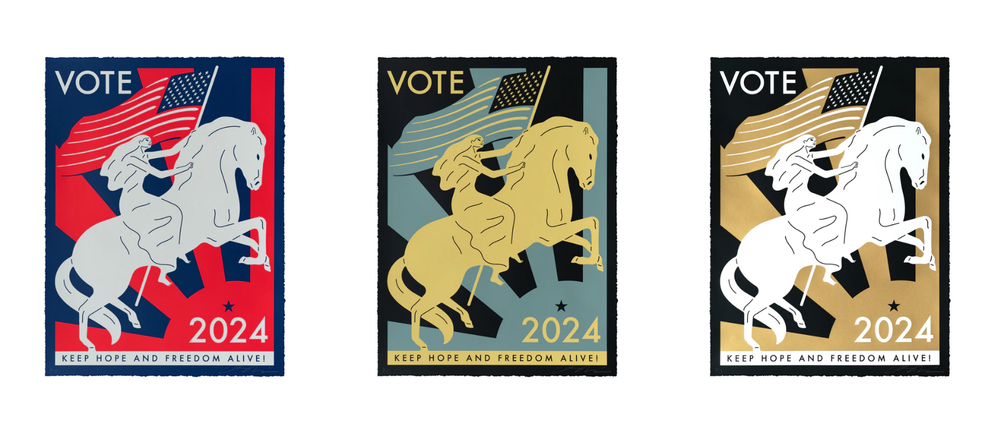 Cleon Peterson 'Keep Hope And Freedom Alive' Prints Available