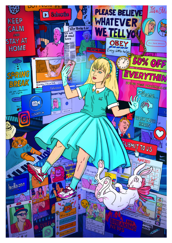 Zubieta 'Down The Rabbit Hole' Print Available