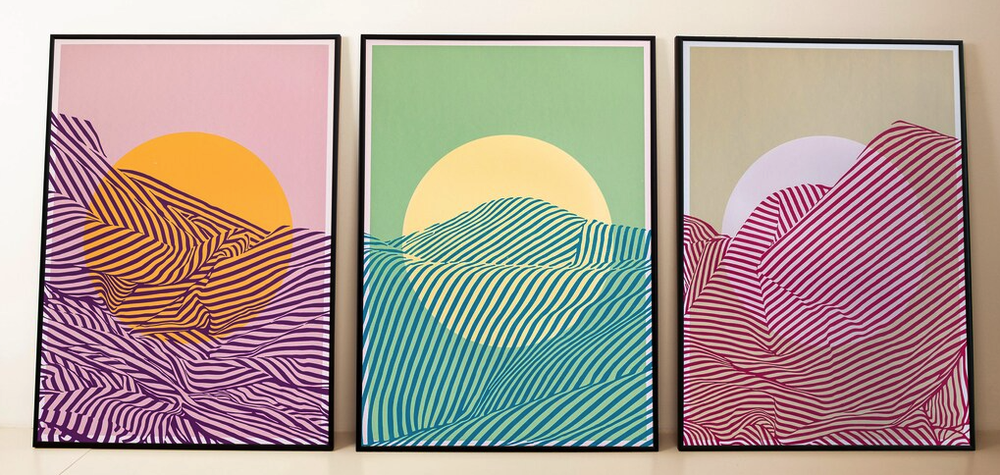 Studio Rashkov 'Gliffs 1, 2 &amp; 3' Prints Available