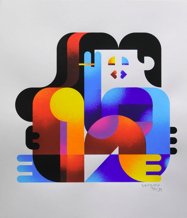 Antony Squizzato 'The Kiss' Print Available