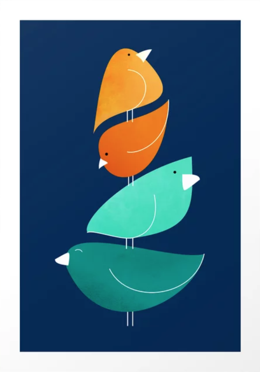 Kristian Gallagher 'Bird Stack III' Print Available