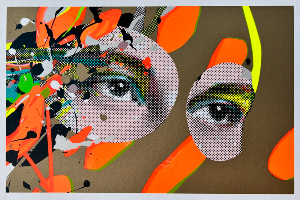 Paul Insect 'Glare' GOLD &amp; BLUE Prints Available