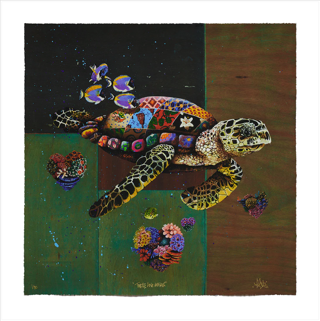 Louis Masai 'Turtle Love Affair' Print Available