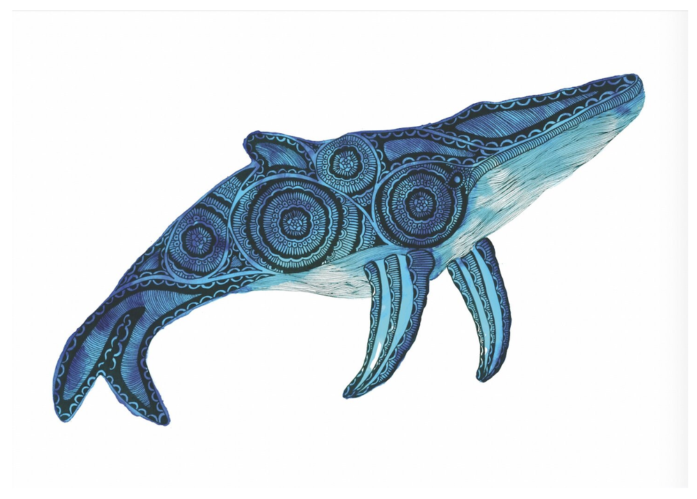Felicity Flick Palmateer 'Blue Whale' Print Available