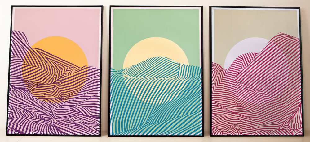 Studio Rashkov 'Gliffs Triptych' Print Set Available