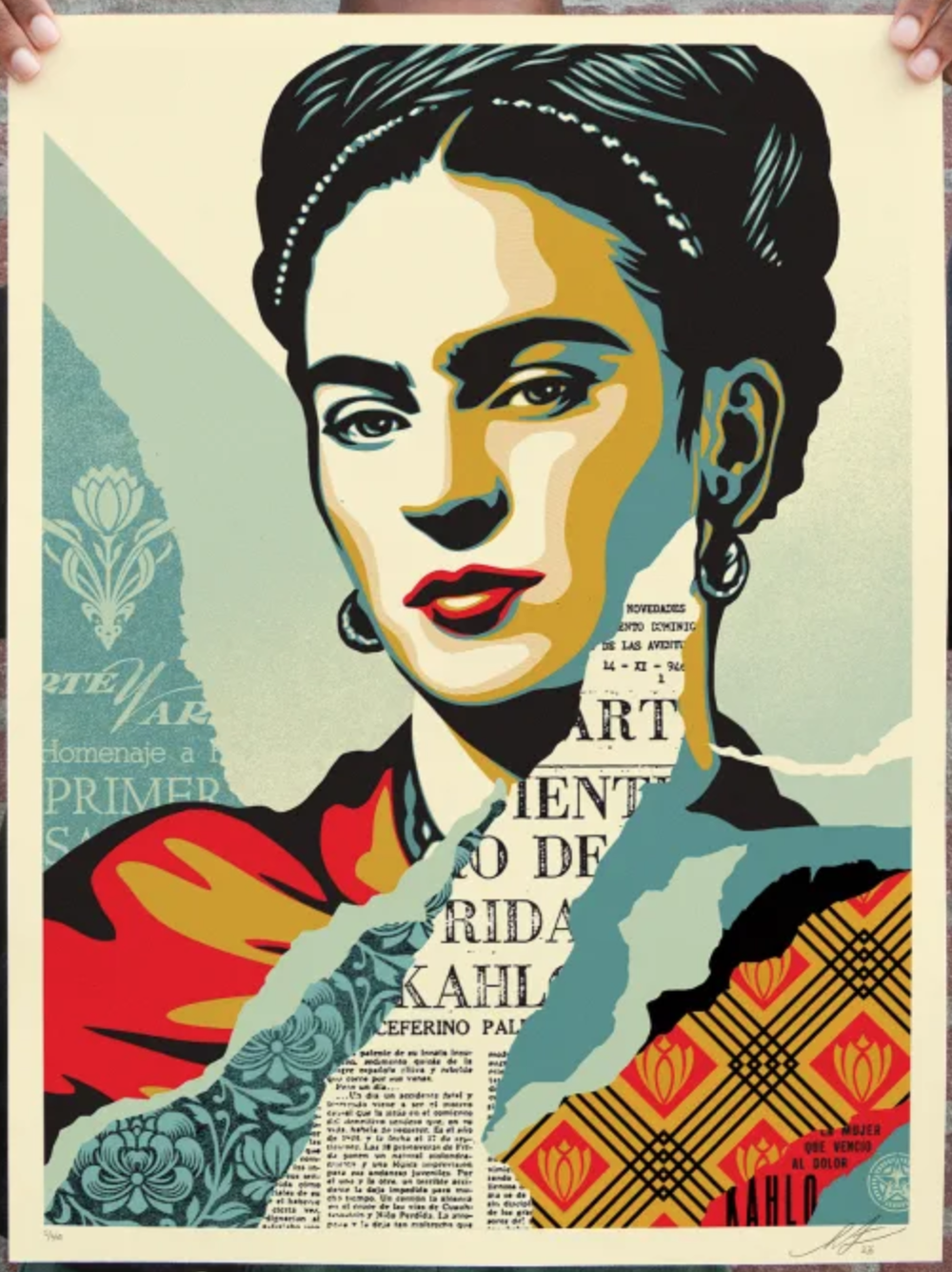 Obey 'The Woman Who Defeated Pain (Frida Kahlo)' Print Available