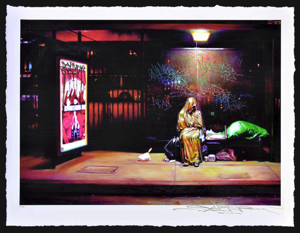 SABER 'Last Stop' Black Light Print Available