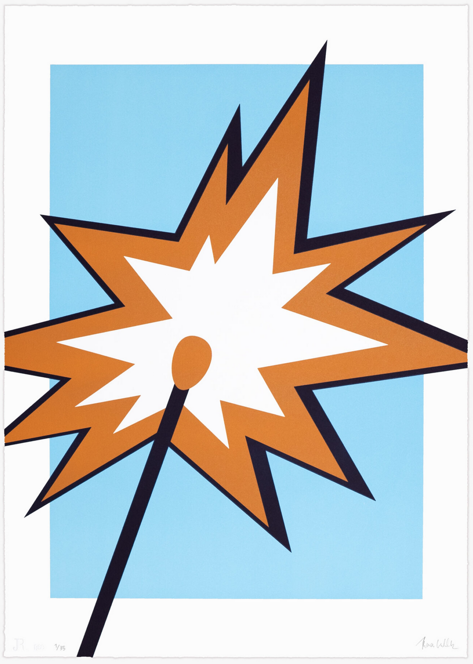 Thomas Wachholz 'Matchstick Star' ORANGE Print Available