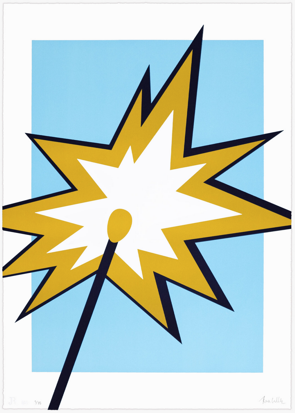 Thomas Wachholz 'Matchstick Star' YELLOW Print Available
