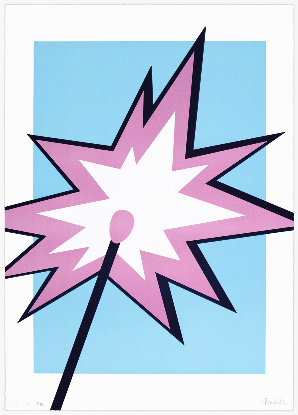 Thomas Wachholz 'Matchstick Star' PINK Print Available