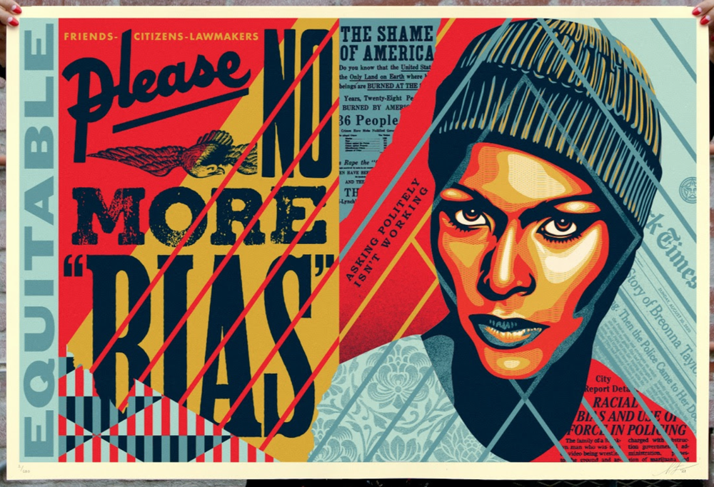 Shepard Fairey/Obey 'No More Bias' Print Release Details