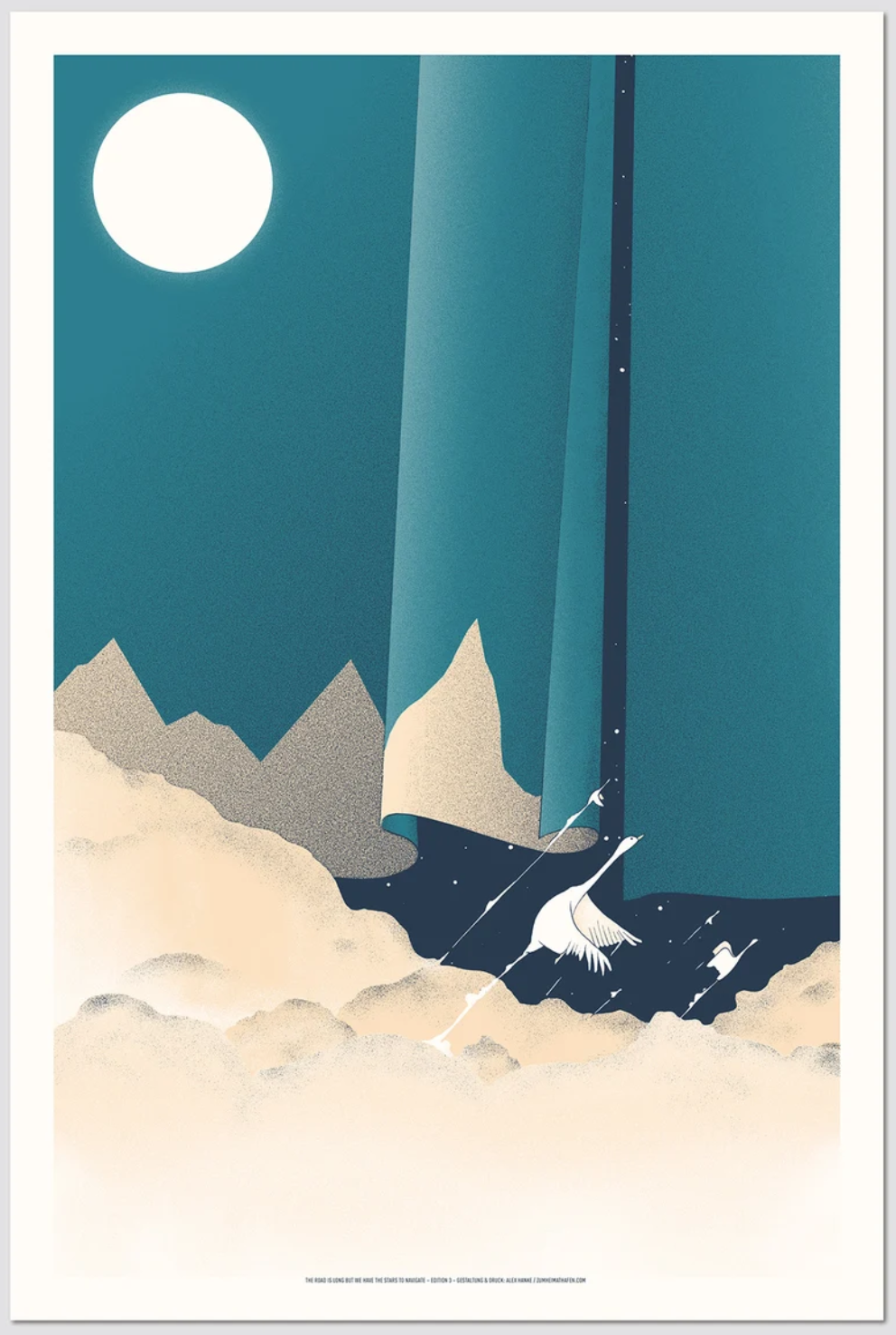 Alex Hanke 'The Road Is Long' Swans Print Available